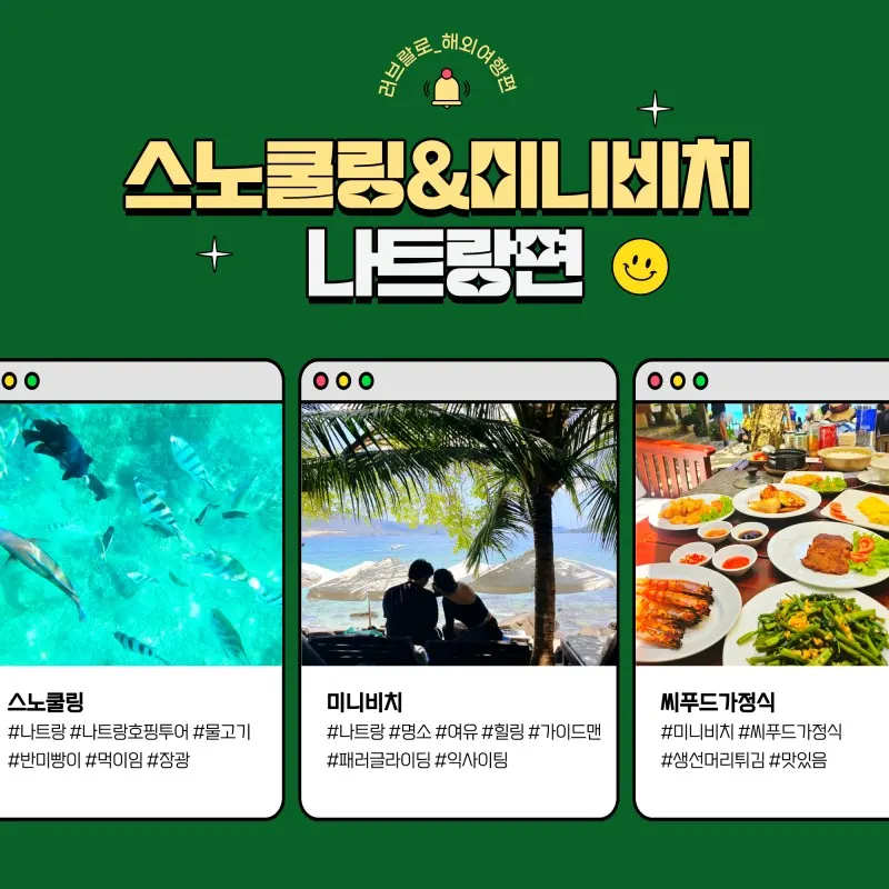 [나트랑] 나트랑 호핑투어 여행후기 feat. 미니비치 , 물고기.가정식